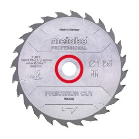   Metabo körfűrészlap fához akkus körfűrésszel 160x2,2x20mm, 24 fog