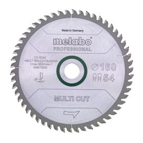   Metabo körfűrészlap univerzális akkus körfűrésszel 160x2,2x20mm, 54 fog