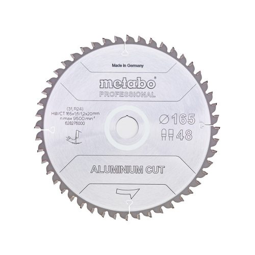 Metabo körfűrészlap alumíniumhoz 165x1,6x20mm, 48 fog