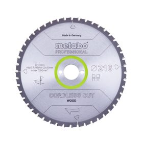   Metabo körfűrészlap fához akkus körfűrésszel 216x1,8x30mm, 28 fog
