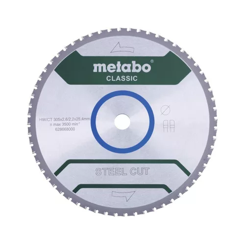 Metabo körfűrészlap acélhoz, szendvicspanelhez 355x3,0x25,4mm, 72 fog