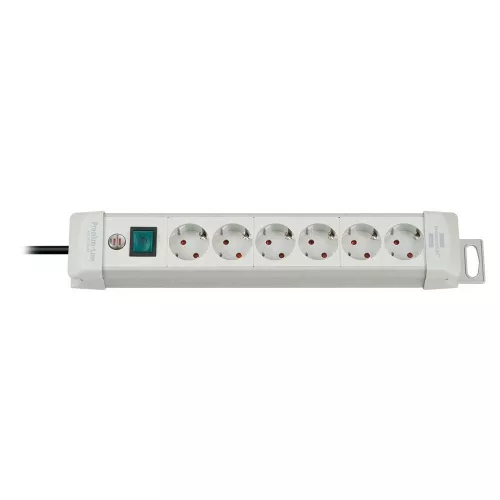 Brennenstuhl Premium-Line elosztó 6 dugaljjal világosszürke, 3m