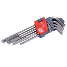   Extol Premium gömbvégű imbuszkulcs készlet 9 részes 1,5-10mm