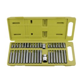   Extol BIT készlet HEX-TORX-XZN, 10mm, adapter 3/8" és 1/2", CrV, műanyag dobozban 40 részes