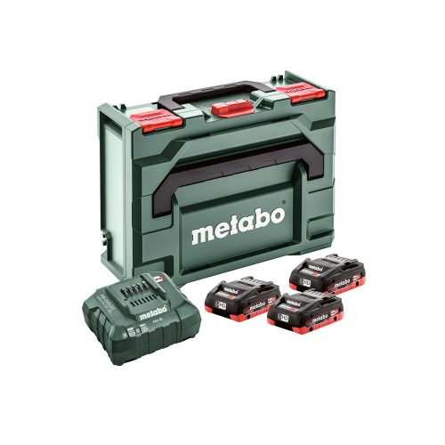 Metabo LiHD akkumulátor csomag 18V 3x4,0Ah töltővel Metabox kofferben