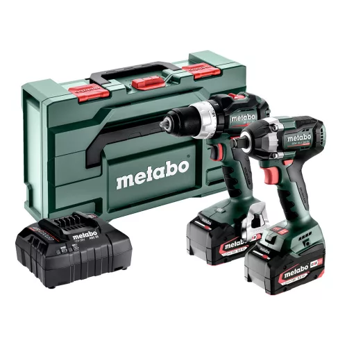 Metabo akkus gépszett 18V BS18LTBL+SSW18LT300BL 2x5,2Ah Metabox kofferben