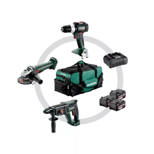 Metabo Combo Set 3.1 akkus gépszett, SB 18 LT BL + W18 L 9-125 Quick + KH 18 LTX 24