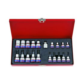   King Tony 1/2"és 3/8" torx dugókulcs és bitkészlet 20 részes (7120PR)