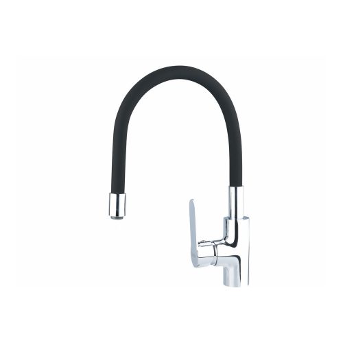 Extol mosogató csaptelep  hajlékony szilikon kifolyó csővel, 35mm, fekete