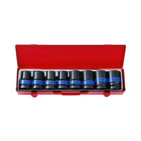   King Tony gépi 1" vékonyfalú dugókulcs készlet 8 részes (8408MP)