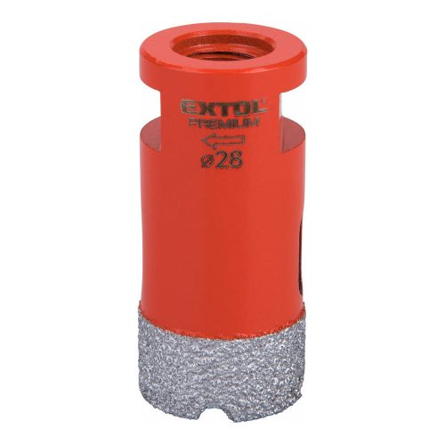 Extol Premium körkivágó csempére, gyémánt vágóél 28mm × M14, sarokcsiszolóba fogható