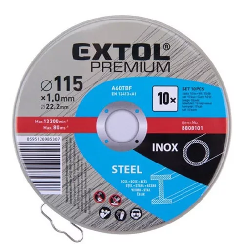 Extol Premium vágókorong 115×1×22,2mm 10db/cs