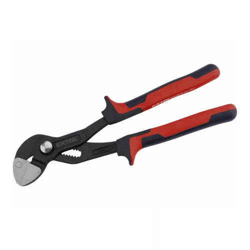 Extol Premium vízpumpa fogó, 250mm, egyenes pofák, CrV50, max nyitás 36 mm, TPR nyél, akasztós pa