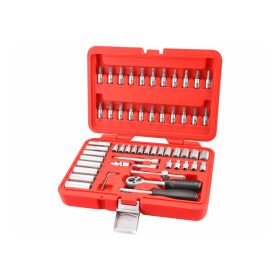   Extol Premium dugókulcs készlet CV., 45fog; 1/4", 57db, dugófejek: 4-14mm, bitdugófej (-, +, imbu