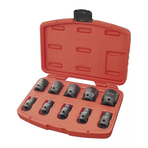 Extol Premium gépi dugófej készlet 1/2" 10 részes 9-27x37mm