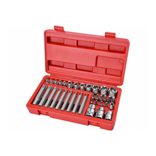 Extol Premium BIT és dugókulcs készlet 35 db TORX, 1/4"+8mm+10mm+12mm BIT-ek, 1/4"+3/8" dugófejek