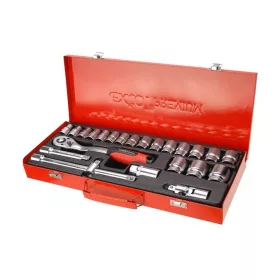   Extol Premium dugókulcs készlet 1/2" 24 részes 10-32mm