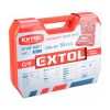 Extol Premium szerszám és dugókulcs készlet, 55 db; 1/2" racsnis hajtókar (45 fog), dugófejek, BI