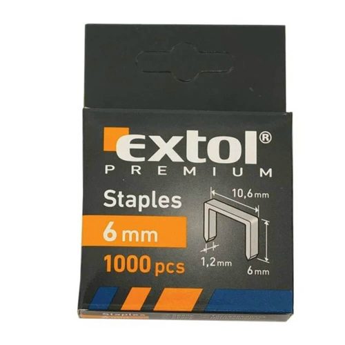 Extol Premium tűzőgépkapocs profi 6mm 1000db