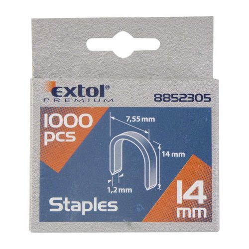 Extol Premium U- szeg tűzőgépkapocs 14mm 1000db