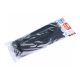 Extol Premium kábelkötegelő 7,2×300 mm 100db, többször használható (oldható) fekete nylon; UV-, s