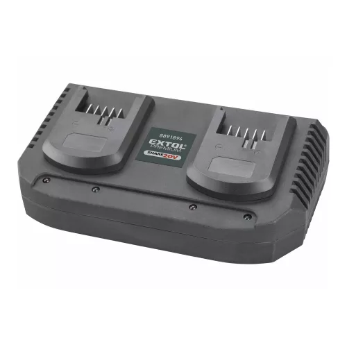 Extol Premium akkutöltő, dupla, Share20V