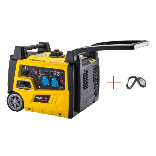 Heron, benzinmotoros áramfejlesztő, táv- és önidítóval 3,0 kVA, 230V, 1 fázisú, inverteres