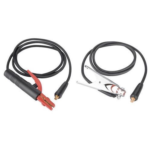 Extol hegesztő kábelpár, földelőkábel csipesszel+munkakábel elektródafogóval, 120A, 3m