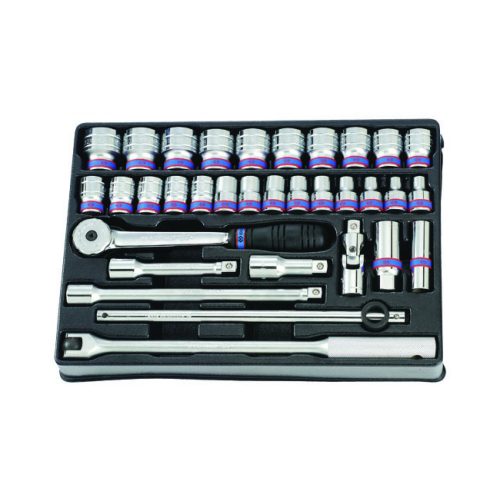 King Tony kézi 1/2" dugókulcs készlet 6* 33 részes (9-4333MR)