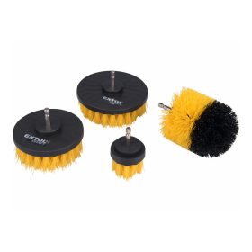   Extol Craft nylon csiszoló kefe készlet 4 db; 1/4"×25 mm csap, fúrógépbe fogható