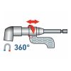 Extol Craft mágneses sarokcsavarozó adapter, hosszabbító szár BIT-ekhez, L-alakú (105°) 1/4"×140
