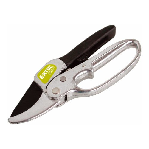 Extol Craft metszőolló racsnis 205mm, teflonos vágóél, aluminium test, gumírozott nyél