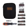Black+Decker 56 darabos racsnis csavarozó készlet A7104-XJ