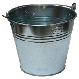 horganyzott fém vödör 12l