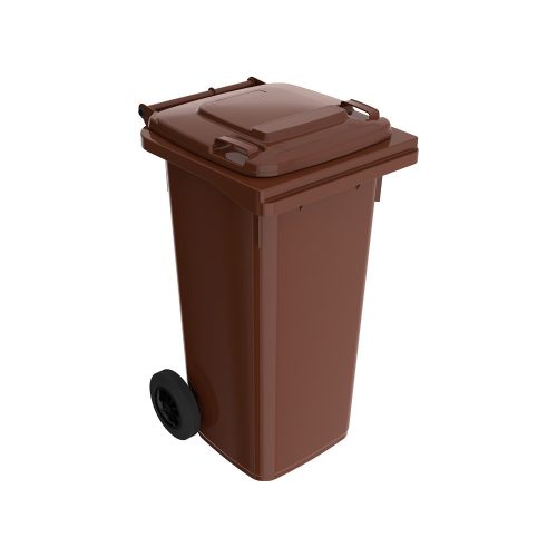 Háztartási műanyag szemetes kuka 120l barna