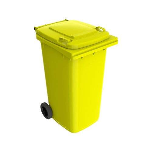 Háztartási műanyag szemetes kuka 240l sárga