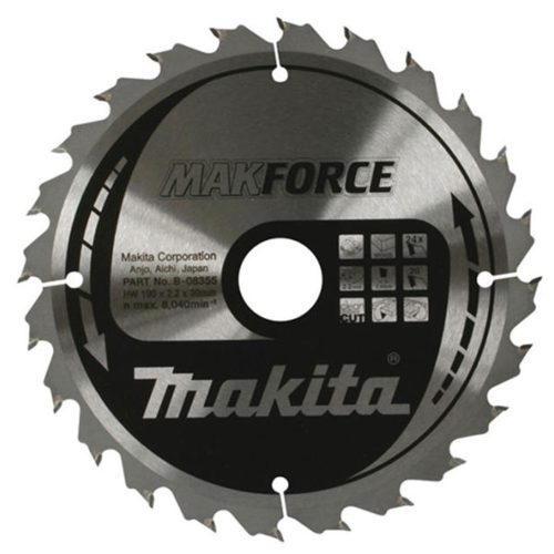 Makita Makforce körfűrészlap fához 190x30x2,2mm 24 fog