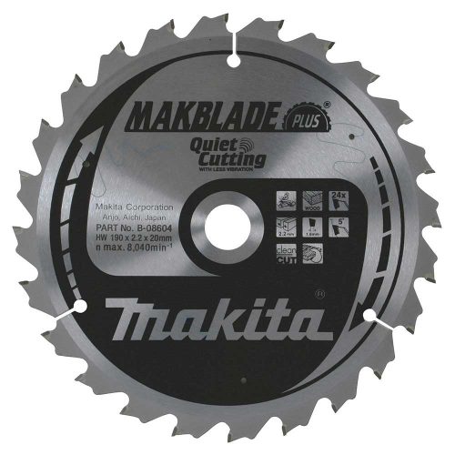 Makita Makblade Plus körfűrészlap fához 190x20x2,2mm 24 fog