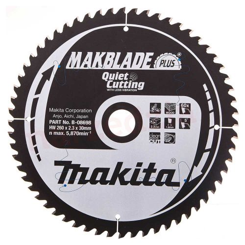 Makita Makblade Plus körfűrészlap fához 260x30x2,3mm 60 fog