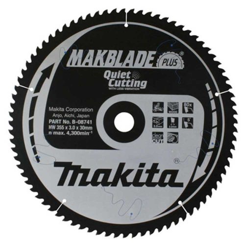 Makita Makblade Plus körfűrészlap fához 355x30x3mm 80 fog