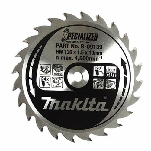 Makita körfűrészlap akkus géppel, fához 136x10x1,5mm 24 fog