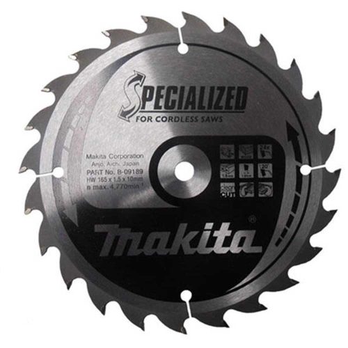 Makita körfűrészlap akkus géppel, fához 165x10x1,5mm 24 fog