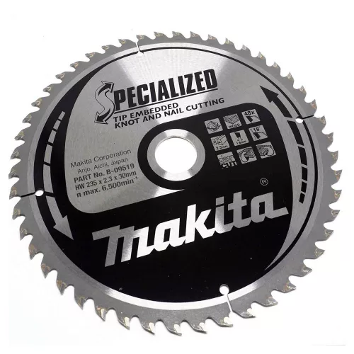 Makita körfűrészlap szöges és csomós fáhóz 235x30x2,3mm 48 fog