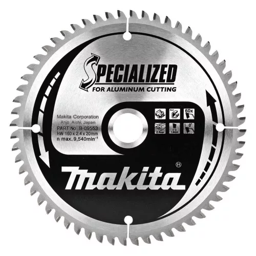 Makita körfűrészlap alumíniumhoz 160x20x2,4mm 60 fog