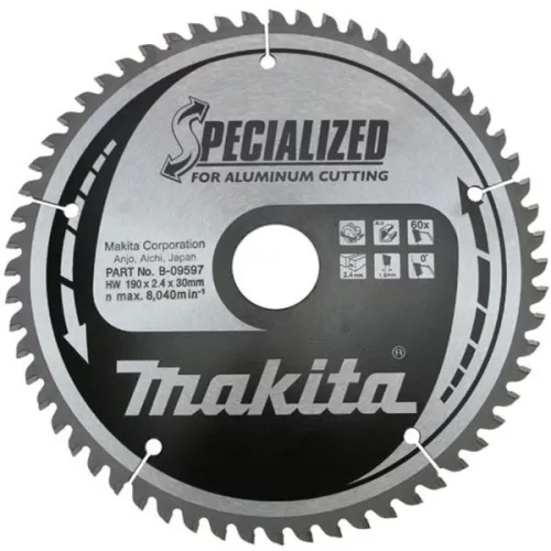 Makita körfűrészlap alumíniumhoz 190x30x2,4mm 60 fog