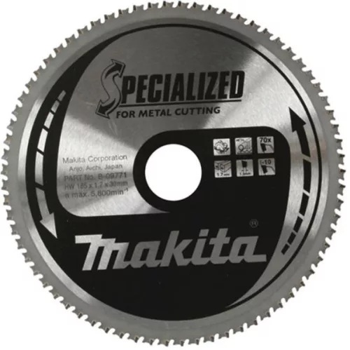 Makita körfűrészlap acélhoz, fémhez 185x30x1,7mm 70 fog