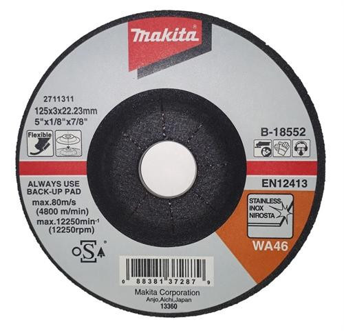 Makita flexibilis csiszolótárcsa 125x3mm inox AC46