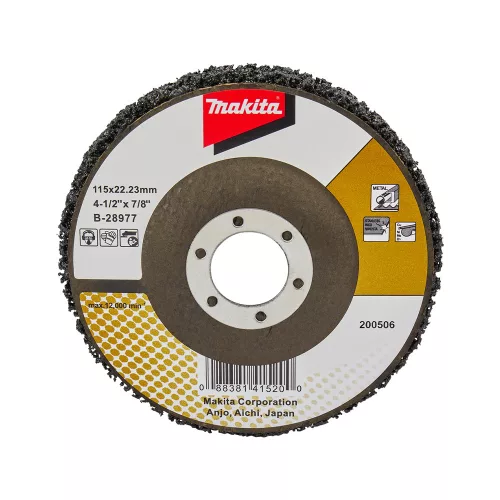 Makita tisztítótárcsa fekete üvegszálas 115mm