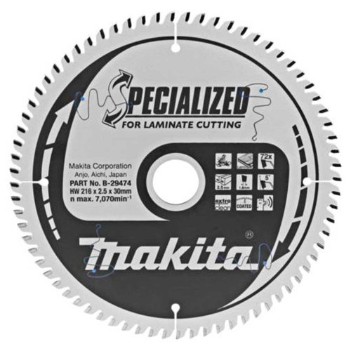 Makita körfűrészlap laminált laphoz 216x30x2,5mm 72 fog