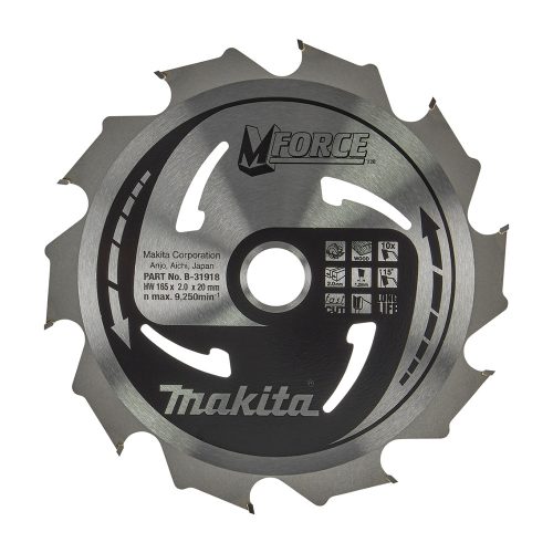 Makita Mforce körfűrészlap fához 165x20x2mm 10 fog
